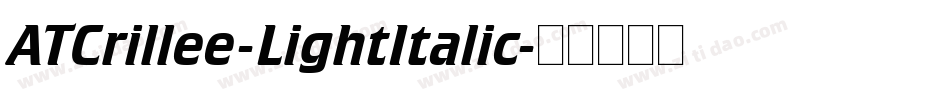 ATCrillee-LightItalic字体转换