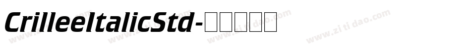 CrilleeItalicStd字体转换