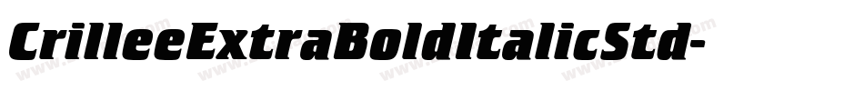 CrilleeExtraBoldItalicStd字体转换