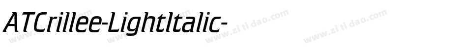 ATCrillee-LightItalic字体转换