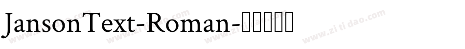 JansonText-Roman字体转换