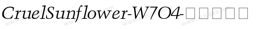 CruelSunflower-W7O4字体转换