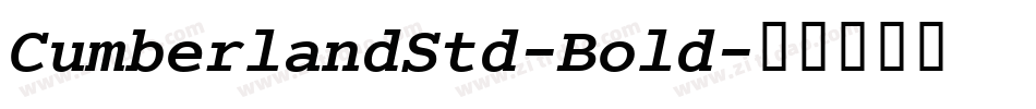 CumberlandStd-Bold字体转换