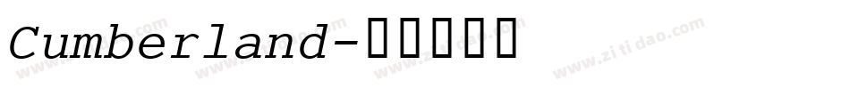 Cumberland字体转换