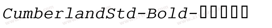 CumberlandStd-Bold字体转换