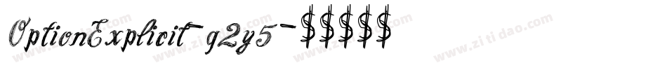 OptionExplicit-q2y5字体转换