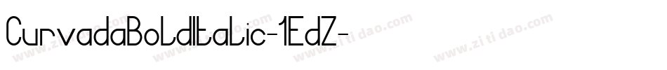 CurvadaBoldItalic-1EdZ字体转换