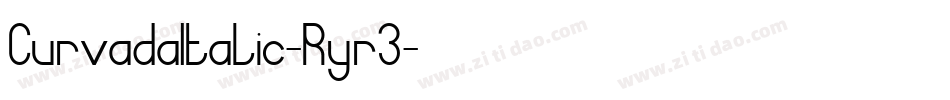 CurvadaItalic-Ryr3字体转换