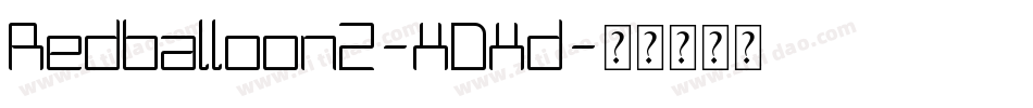 Redballoon2-XDXd字体转换