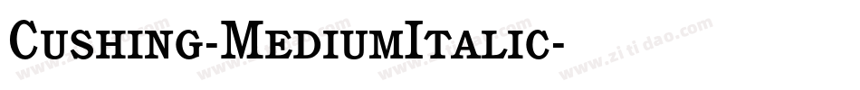 Cushing-MediumItalic字体转换