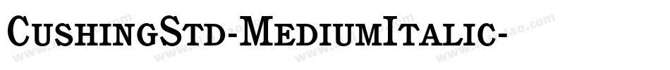 CushingStd-MediumItalic字体转换