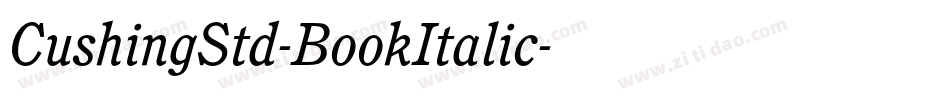 CushingStd-BookItalic字体转换
