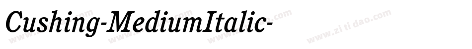 Cushing-MediumItalic字体转换