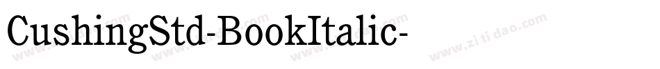 CushingStd-BookItalic字体转换
