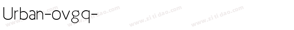 Urban-ovgq字体转换