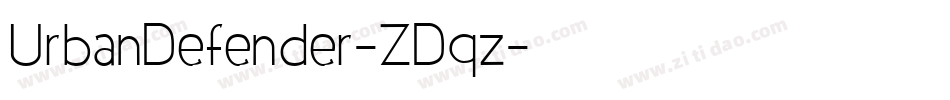 UrbanDefender-ZDqz字体转换