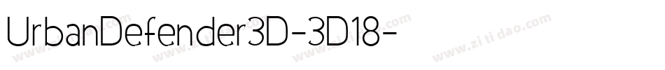 UrbanDefender3D-3D18字体转换