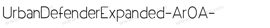 UrbanDefenderExpanded-Ar0A字体转换