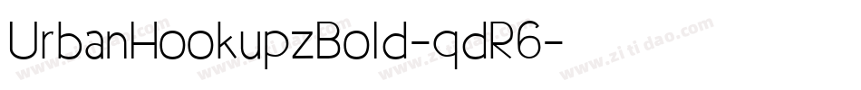 UrbanHookupzBold-qdR6字体转换