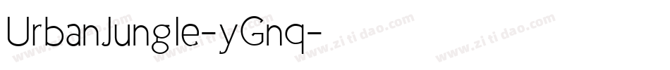 UrbanJungle-yGnq字体转换