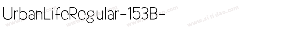 UrbanLifeRegular-153B字体转换