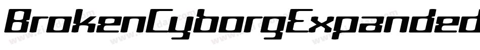 BrokenCyborgExpandedItalic-yRpm字体转换