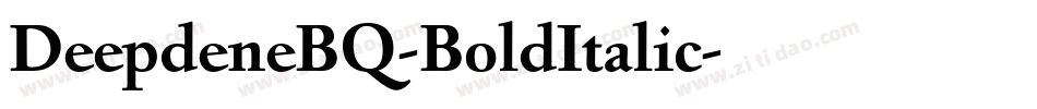 DeepdeneBQ-BoldItalic字体转换
