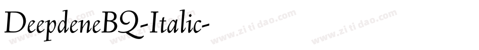 DeepdeneBQ-Italic字体转换