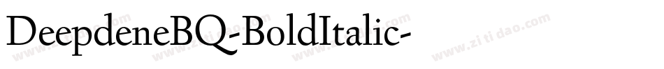 DeepdeneBQ-BoldItalic字体转换