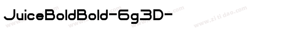 JuiceBoldBold-6g3D字体转换