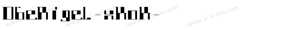 DbeRigel-xKoK字体转换