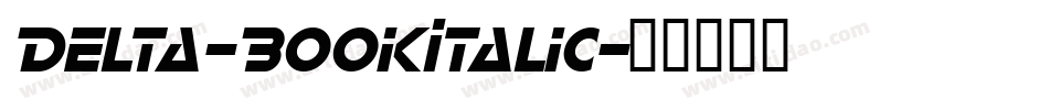 Delta-BookItalic字体转换