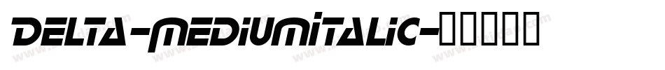 Delta-MediumItalic字体转换