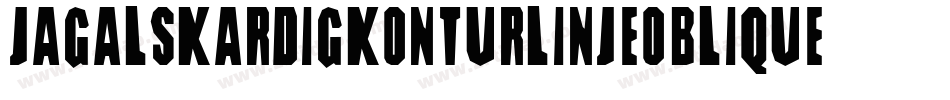 JagAlskarDigKonturlinjeOblique-legX字体转换