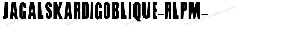 JagAlskarDigOblique-RLpM字体转换