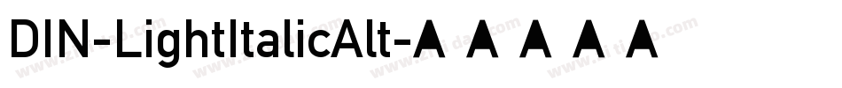 DIN-LightItalicAlt字体转换