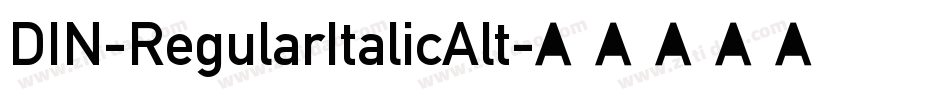 DIN-RegularItalicAlt字体转换