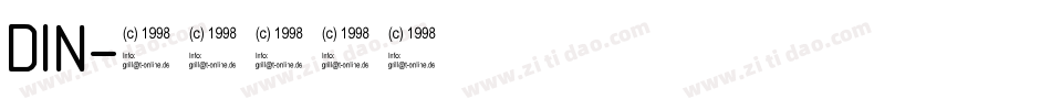DIN字体转换