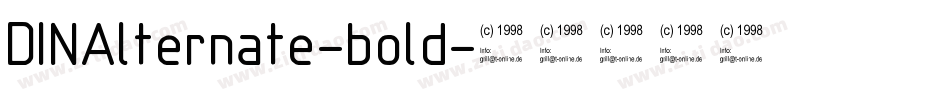 DINAlternate-bold字体转换