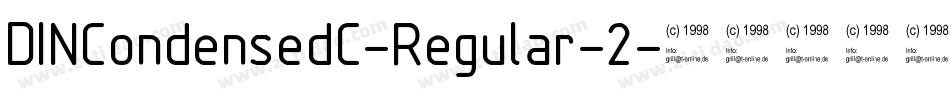 DINCondensedC-Regular-2字体转换