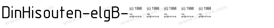 DinHisouten-elgB字体转换