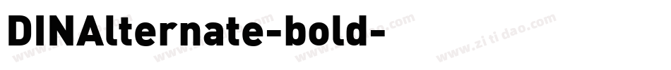 DINAlternate-bold字体转换