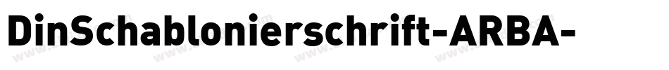 DinSchablonierschrift-ARBA字体转换