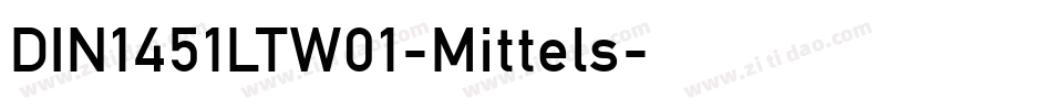 DIN1451LTW01-Mittels字体转换
