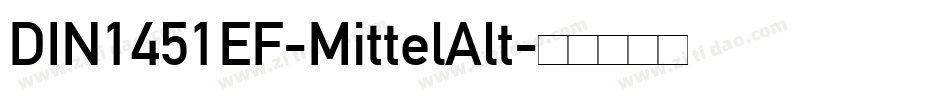DIN1451EF-MittelAlt字体转换