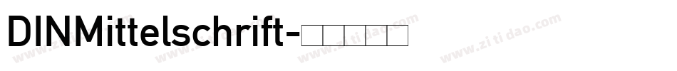 DINMittelschrift字体转换