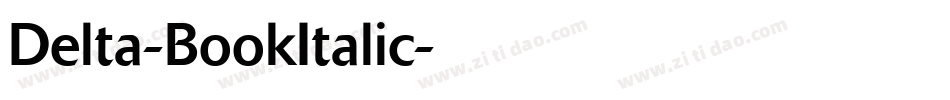 Delta-BookItalic字体转换