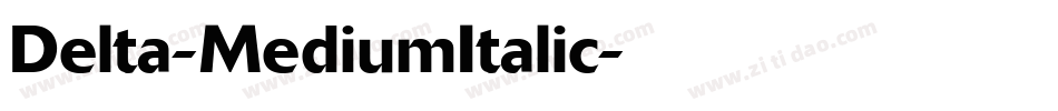 Delta-MediumItalic字体转换