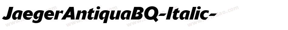JaegerAntiquaBQ-Italic字体转换