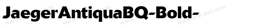 JaegerAntiquaBQ-Bold字体转换